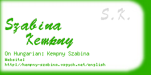 szabina kempny business card